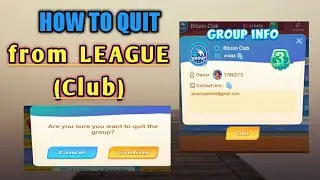 HOW TO QUIT FROM CLUB | HOW TO QUIT FROM LEAGUE(GROUPS)