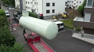 Einbringen eines Pellettank - Langenthal