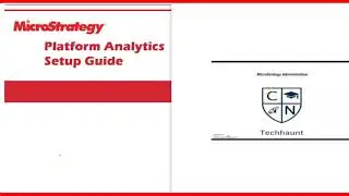 1/2.MicroStrategy Real-time Monitoring: Platform Analytics Installation and Configuration in MSTR