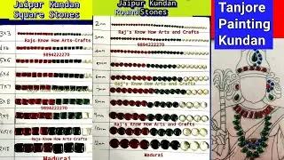 Tanjore Painting Kundan Stones -Jaipur Kundans-Round, Square, Oval, Mango..How to use them