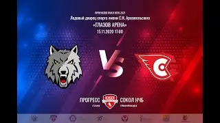 15.11.2020. «Прогресс» – «Сокол Нчб» | Чемпионат НМХЛ 20/21 - Прямая трансляция