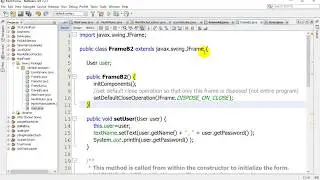 Java JFrames Share Data with other JFrames using Objects 04