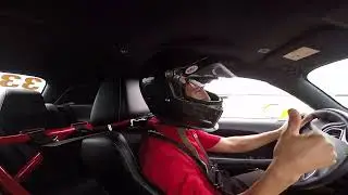 PROFESSIONAL RACECAR DRIVER DRIVING A HELLCAT ON A RACETRACK | RIDE ALONG