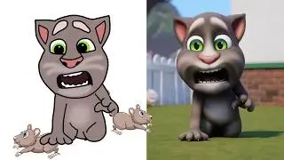 Laugh With My tom s yoga fail talking tom 2 Funny drawing meme