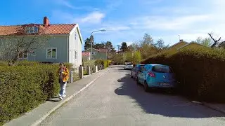 Stockholm Suburbs : Walking Tour idyllic Svedmyra | Sweden 4K 