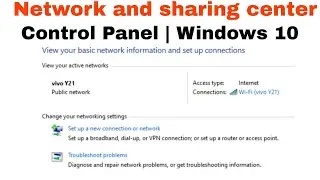 Network and sharing center windows 10 | Control Panel | The AB