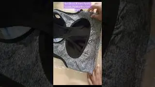Mrs Queen Women Sports Lightly Padded Bra;Grey #unboxing #ekart #flipkart #sportsbra #women #gadgets
