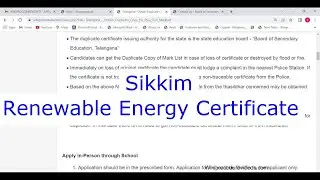 Sikkim - Obtain Renewable Energy Certificate