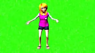 Talking Girl Green Screen Video || no copyright video || best quality cartoon video