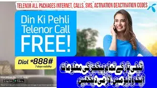 TELENOR, All Packages, Internet, calls, sms activate and deactivate codes and information