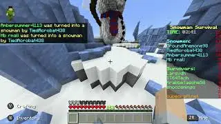 Minecraft Server Cubecraft Winter Games Snowman Survival!