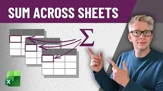 Sum the same cell across multiple sheets in Excel | Excel time saving tip