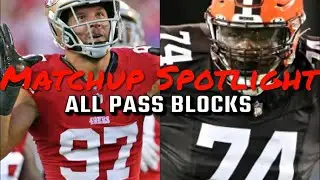 Dawand Jones Vs Nick Bosa: All Pass Blocks