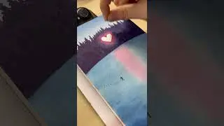 Tape peel and finishing touches! 🩷 #watercolorpainting  #satisfying