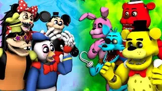 [SFM FNaF] Nickelodeon vs Disney Security Breach Animatronics