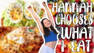 a youtuber controls what I eat for a day!