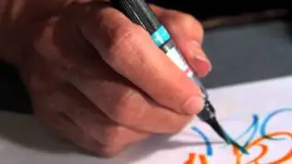 Pointed Brush Lettering with Pentel Color Brush