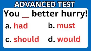 English Grammar Quiz Advanced Level | English MasterClass 
