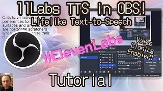 Best TTS for OBS ElevenLabs with Lifelike generated speech [2min Tutorial]