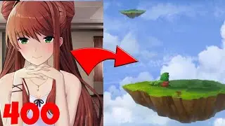 The Floating Islands in Monika After Story DDLC