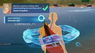 Receive passive healing with waterbending by entering water Fortnite