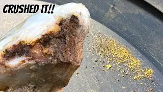 FINDING Free Visible Gold In Quartz Rocks
