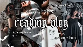 reading 5 books in 5 days + halara try-on haul | READING VLOG