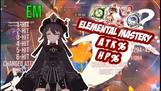 DETAILED!! HUTAO EM vs ATK% vs HP% SANDS MAIN STATS Damage Comparison | Genshin Impact