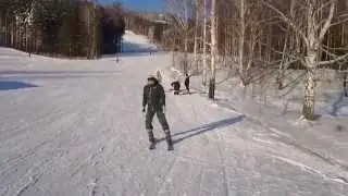 В первый раз на горных лыжах