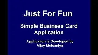 Mulsaniya Business Card Application