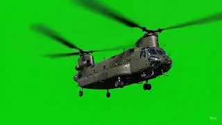 Appache helicopter green screen video 