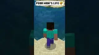 Minecraft - Difference of life between poor man and rich man 👨 #shorts