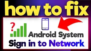 How to fix sign in to the network problem | jio | vodafone | idea | airtel