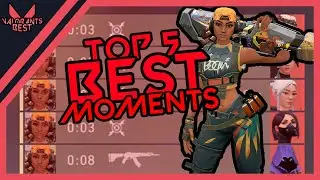 EPIC RAZE 1V5 !!! | TOP 5 BEST MOMENTS IN VALORANT!