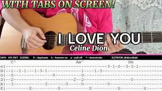 i love you fingerstyle tabs - abz collado | celine dion
