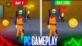 DAY 1 GAMEPLAY IN PC VS DAY 300 GAMEPLAY IN PC - GARENA FREE FIRE