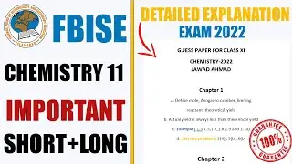 Chemistry 11 Important Questions 2022 | Federal Board