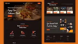 Build A Responsive Restaurant Website Design using HTML CSS & JavaScript