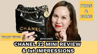 Chanel 22 Mini Pros & Cons | 1st Impressions | What Fits | Husband Reacts to New Bag