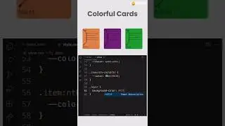 How to Create Colorful Cards using html & css 