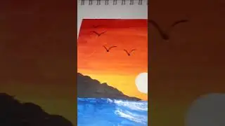 sunrise art || sunset art |made by pratik arts 