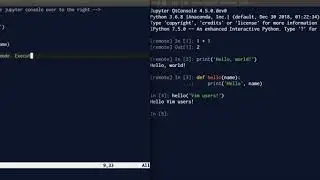 Demonstrating Vim-Jupyter integration