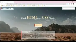 Simple html and Css Website | How to make travel website | #portfoilio