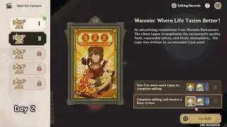 Reel Ad-Venture Day 2 (Wanmin: Where Life Tastes Better!) - Genshin Impact