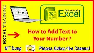 Excel tutorial - How to add Text suffix to number in Excel