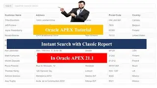 Oracle APEX Tutorial(29)-Instant Search/Live Search with Classic Report In Oracle APEX