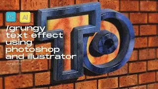 Create a grungy text effect using Illustrator and Photoshop
