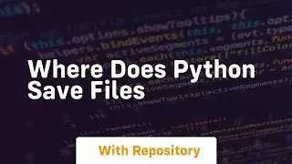where does python save files
