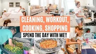 CLEAN WITH ME, COOK WITH ME, WORKOUT, SHOPPING! // GET IT ALL DONE WITH ME // Amy Darley