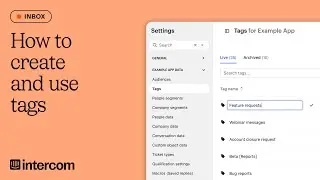 How to create and use tags